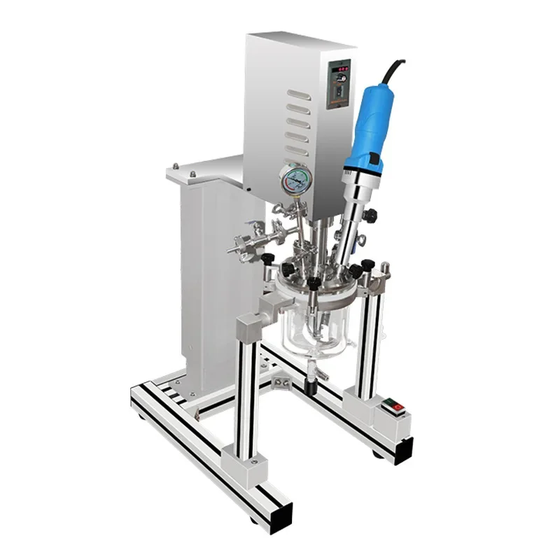 Laboratory HR Vacuum Double Glass Reactor Small Vacuum High Temperature and High Pressure Distillation Vacuum Reactor