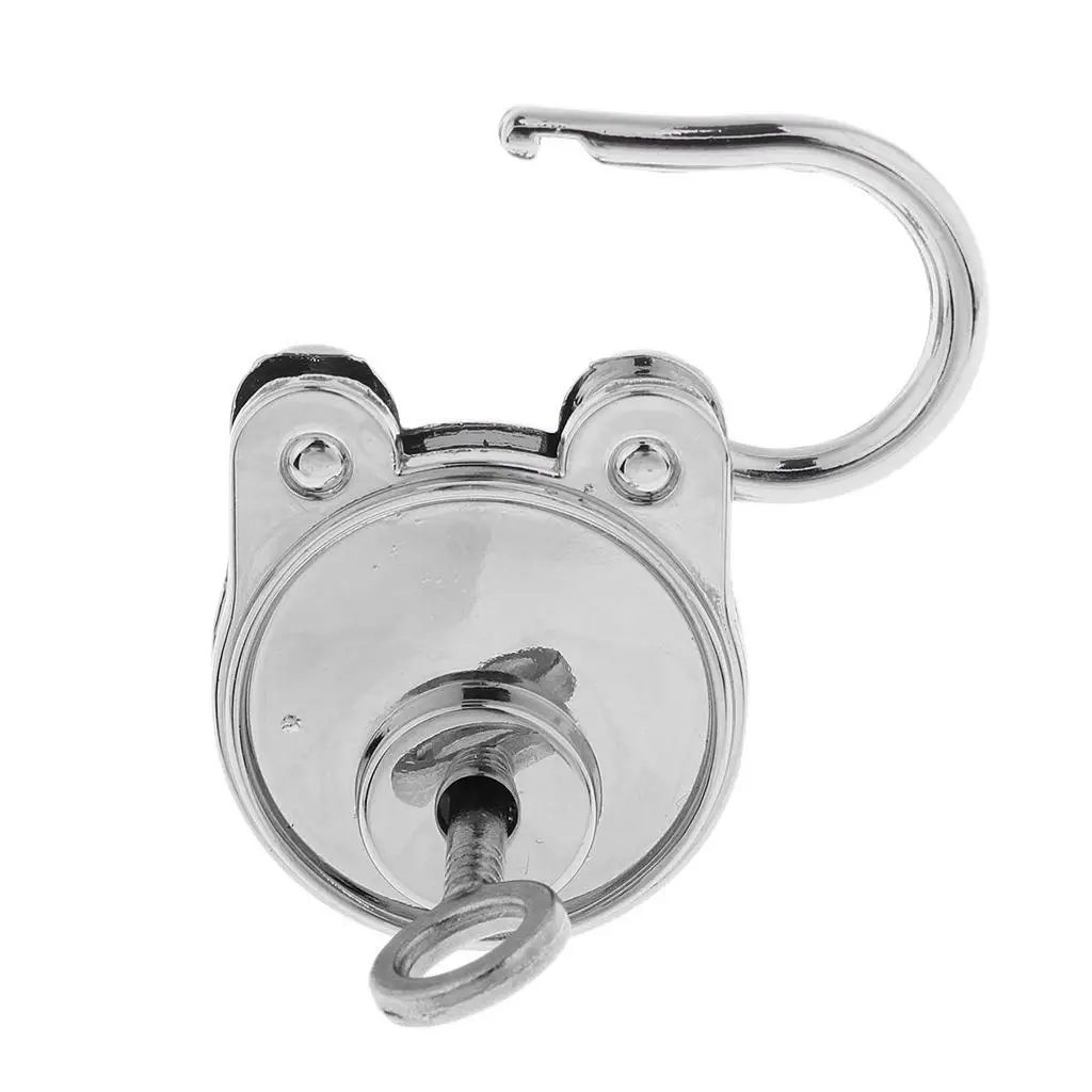 Vintage Style Padlocks Antique Bear Shape Mini Metal Lock with Key for Jewelry Box Suitcase Handbag Cabinet