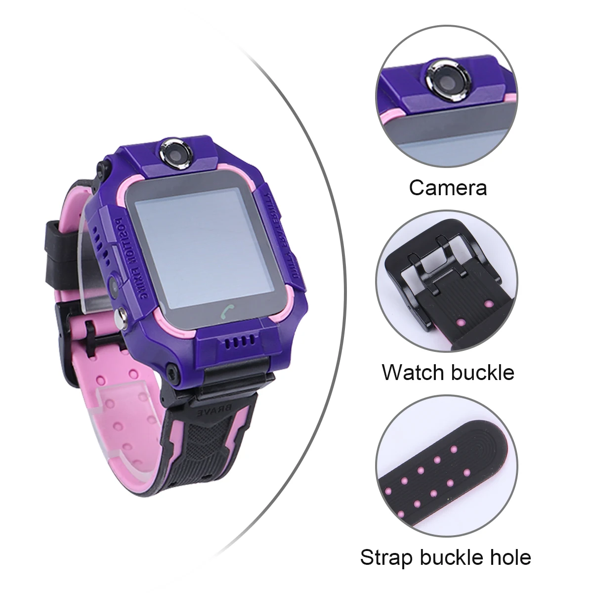 360 Degree Rotating Children Watch Silica Gel Location Emergency Alert Path Query Positioning