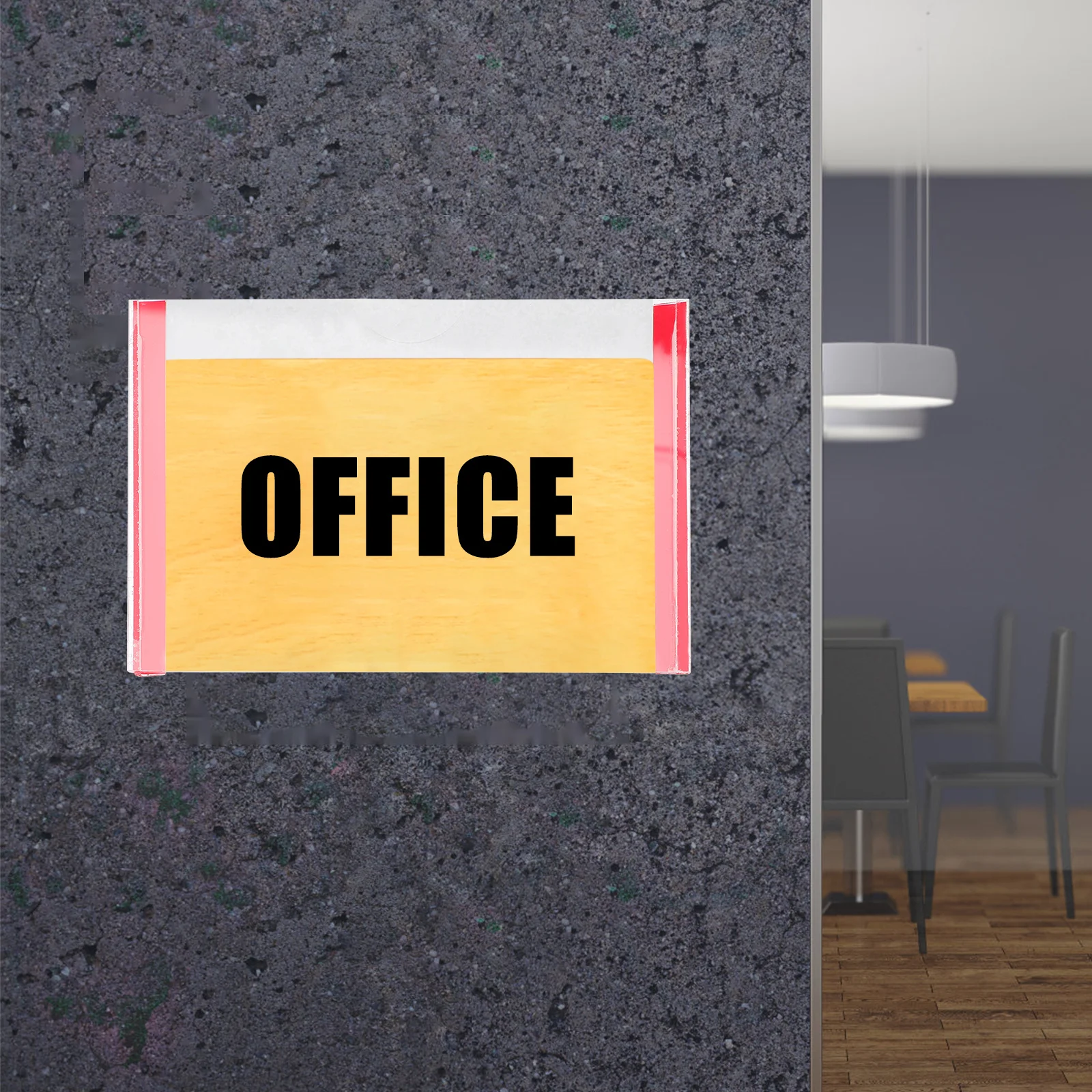 

4 pcs Clear Door Sign Holders Wall Adhesive Frame For Office Classroom Hospital Hotel Acrylic Transparent Name Plate Display