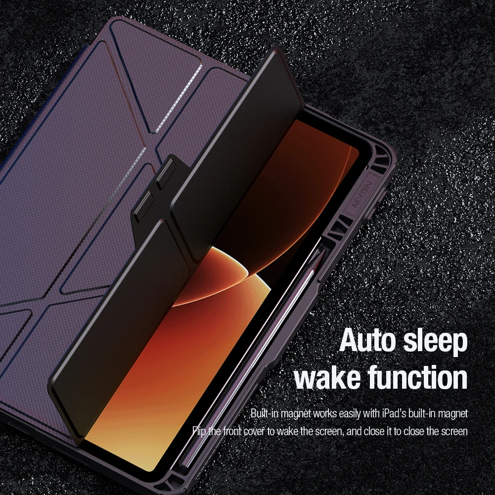 Nillkin For Xiaomi Mi Pad 8 Pro Case Armor Bumper Leather Pro Auto Wake Flip Slide Camera Protector Cover for Xiaomi Pad 8