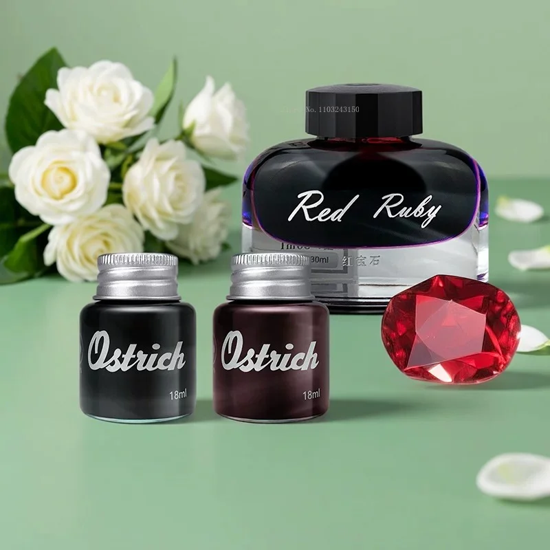 18ML/30ML Metallic Light Ink Student Practice Calligraphy Writing Characters Auxiliary Raw Materials Gold Powder Colored Ink