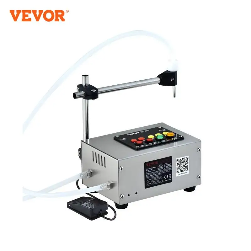 VEVOR 10-4000ml Liquid Filling Machine Automatic Bottle Filler Machine with Single Nozzle Digital Control for Milk Water Wine