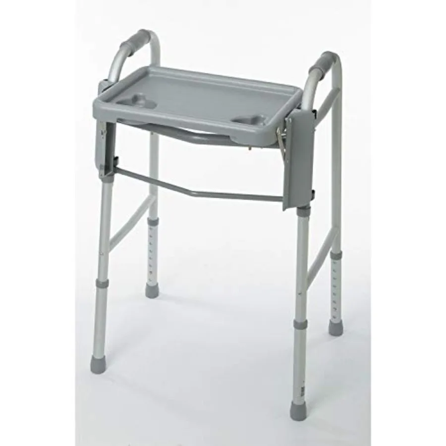 

Medline Walker Flip Tray Table with 2 Cup Holders Universal Tray for Standard Folding Walkers Mobility Accessories for Home Med