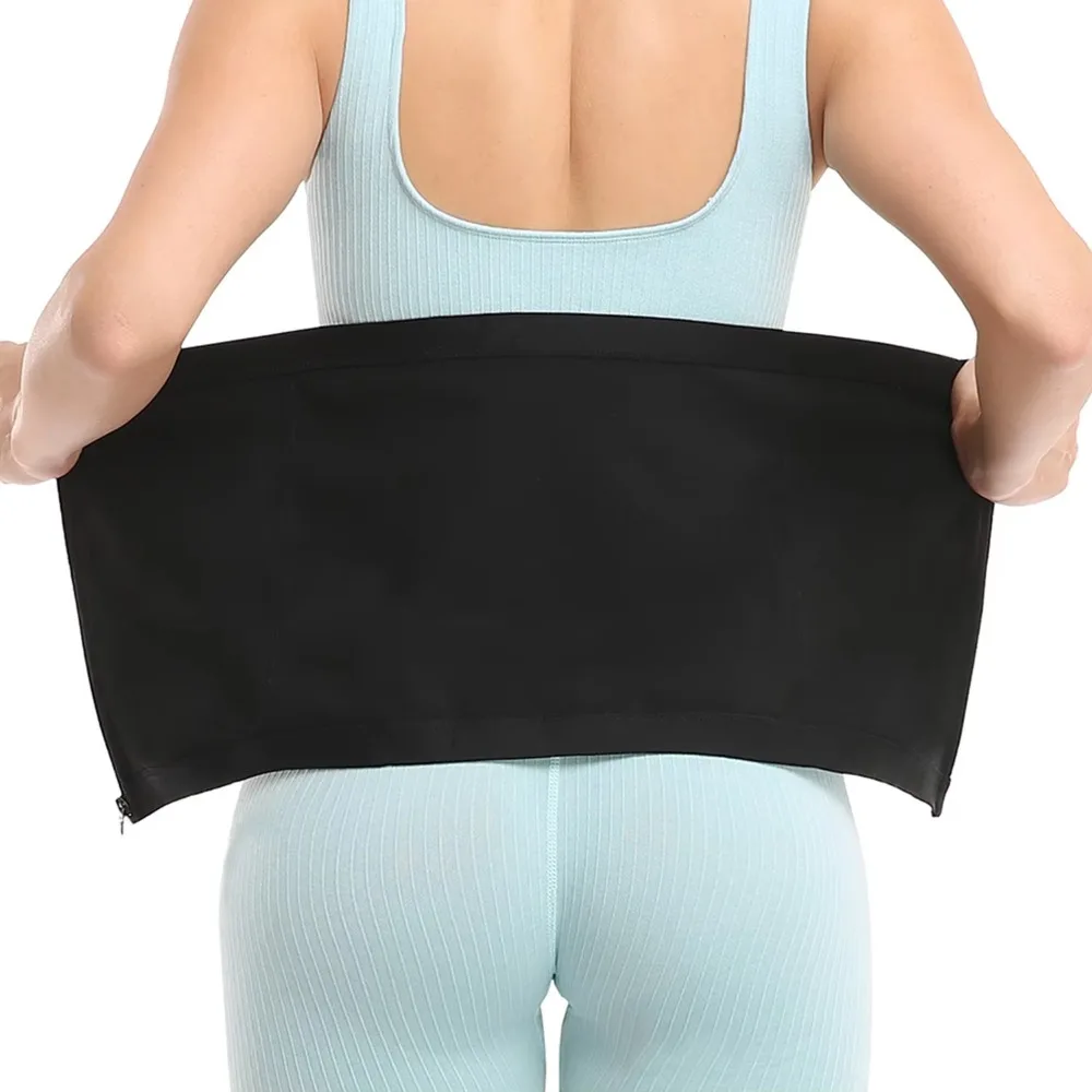 Cinturón adelgazante de cintura con cremallera para quemar grasa de calidad, culturismo, vientre, sudor, entrenamiento, ropa moldeadora de Fitness, cinturón adelgazante para mujer