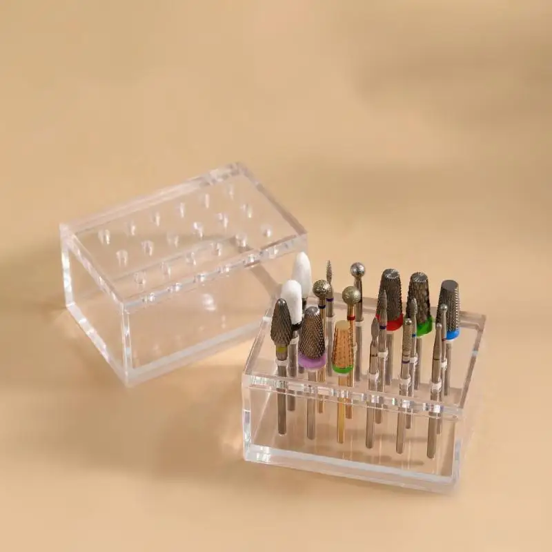 Nail Drill Bits Holder Tabletop Storage Board Durable Organizer for Home Nail Art Essentials