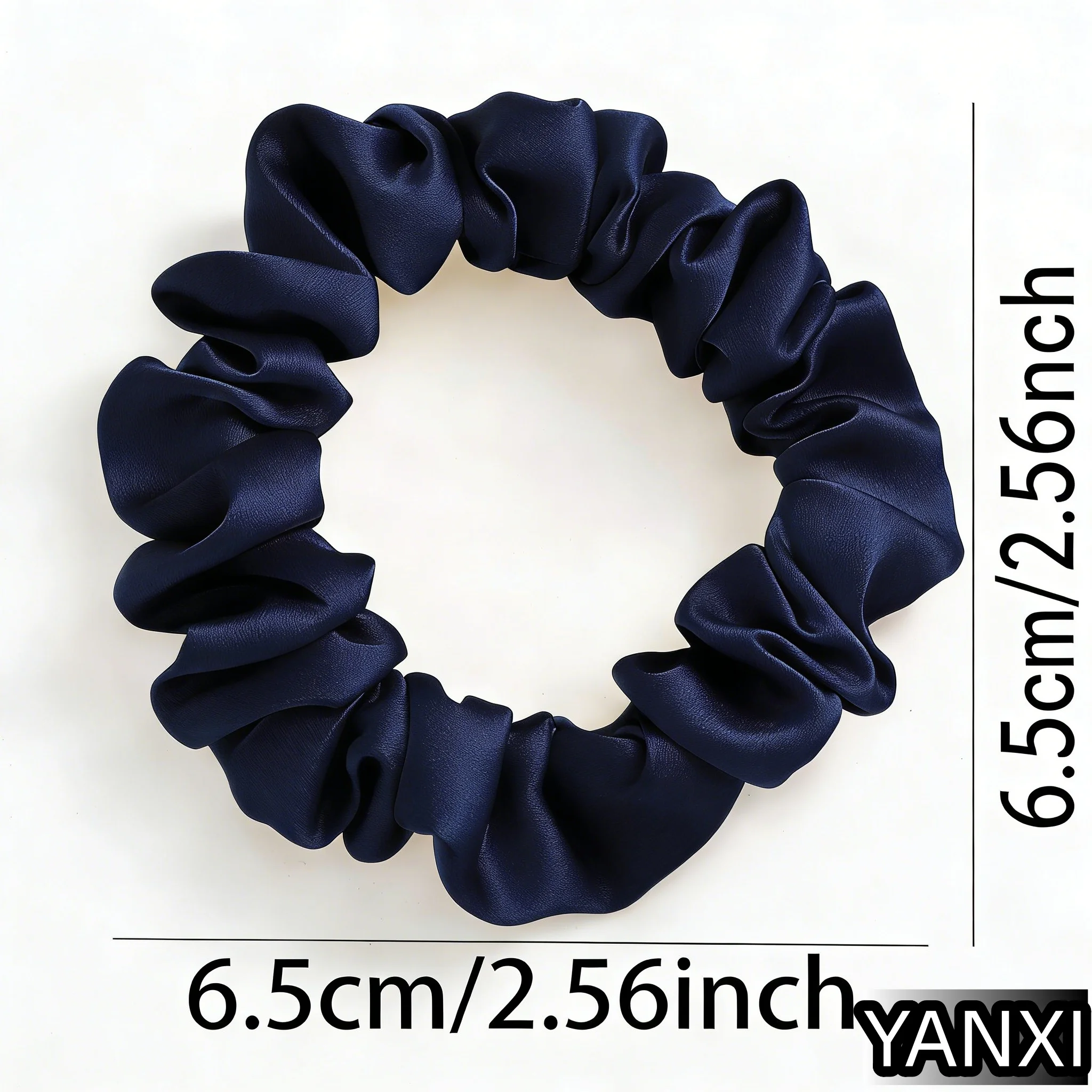 1/30/60/100pcs bulk satin scrunchies 100colors  women small 6.5cm headwear hair ties accessories casual cute black coffee image 6