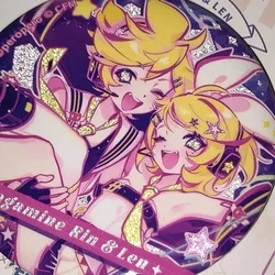 Project Diva Badge Hatsune Miku Kagamine Rin Game Peripherals Cute Delicate 58mm Brooch Creative Backpack Pendant