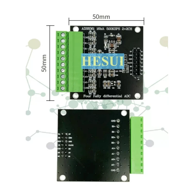 ADS8361 Data acquisition module 16-bit ADC ADC 500KSPS 4-channel fully differential