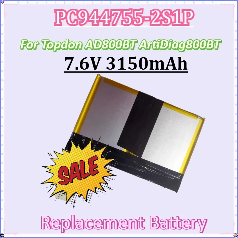 

For Topdon AD800BT ArtiDiag800BT Replacement Power Tool Battery New PC944755-2S1P 7.6V 3150mAh