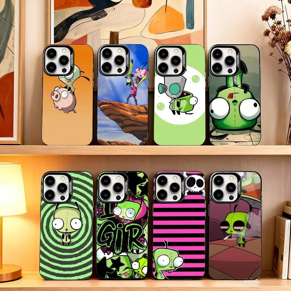 

Madness I-Invader Zim Gir-ES Phone Case For iPhone 17,16,15,14,13,12,11 Plus,Pro Max,XS,Colorful Silver Phone case Funda Cover