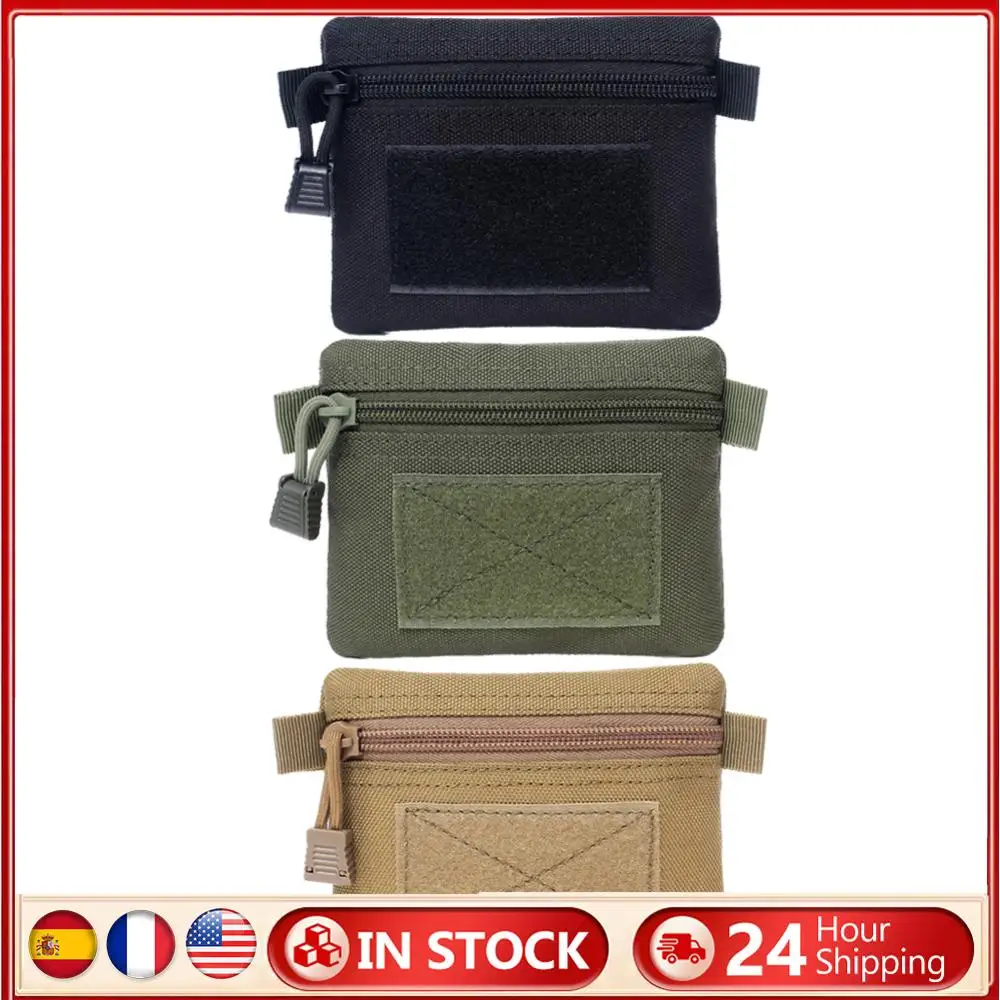 Venda quente bolsas de moedas fabricação hábil edc molle carteira à prova dwaterproof água portátil zíper cintura bolsa saco para acampamento ao ar livre