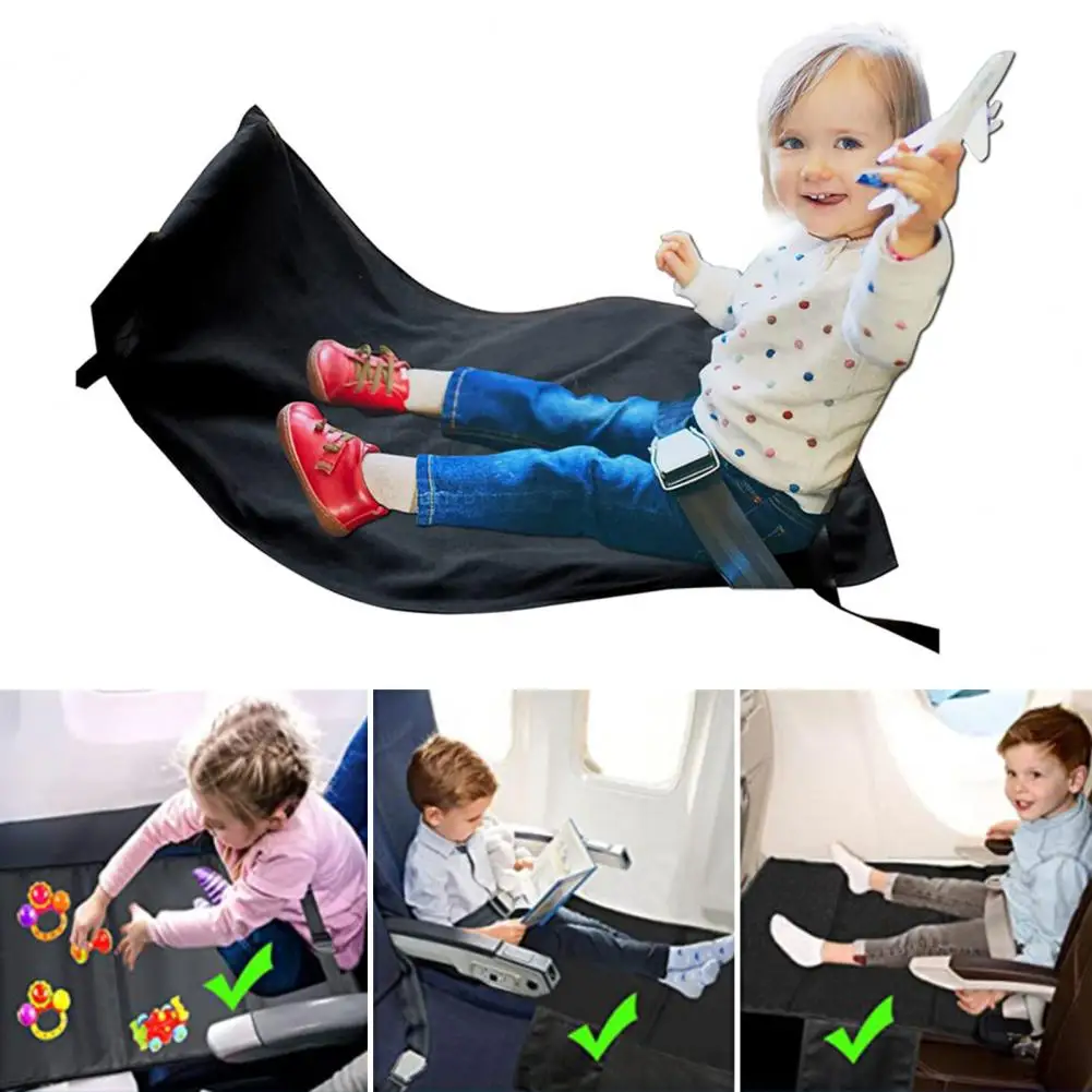 Portable Cushion Seat Extender Leg Support Foldable Non-slip Airplane Bed Footrest Travel Supply