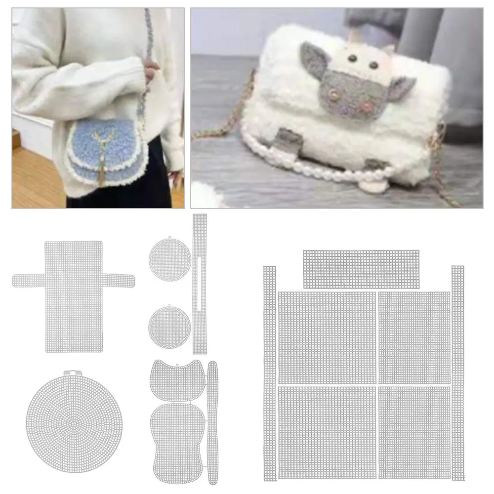 

Plastic Knitting and Weaving Helper Knit Sheet, DIY Wire Hanging Bag, Easy Knitting Accessories, Helper, Hand Bag, White Net