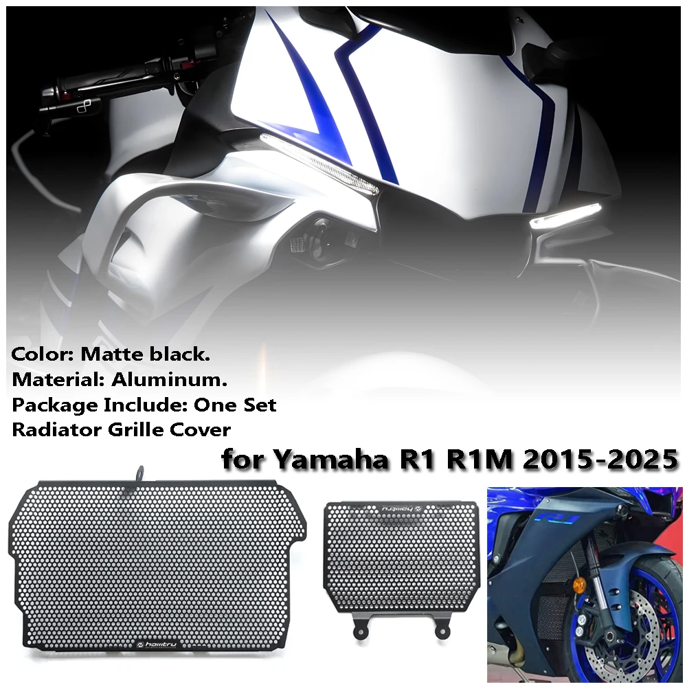 

Honeycomb shape Motorcycle Grille Cover Protection Radiator Core Guards for Yamaha R1 R1M 2015-2025