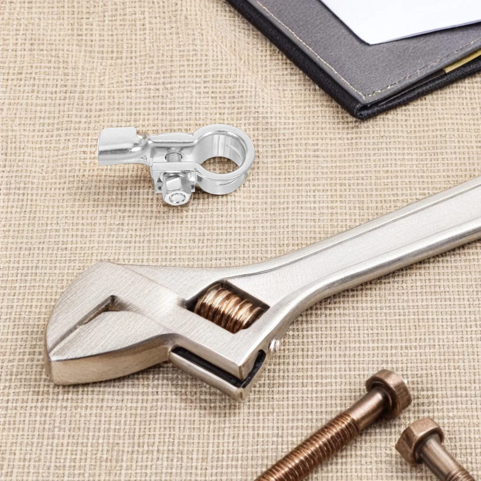 

1Pair Copper Battery Terminal Connectors Alloy Fiber Durable Clamps Automotive Battery Terminal Crimp Connection Top Post