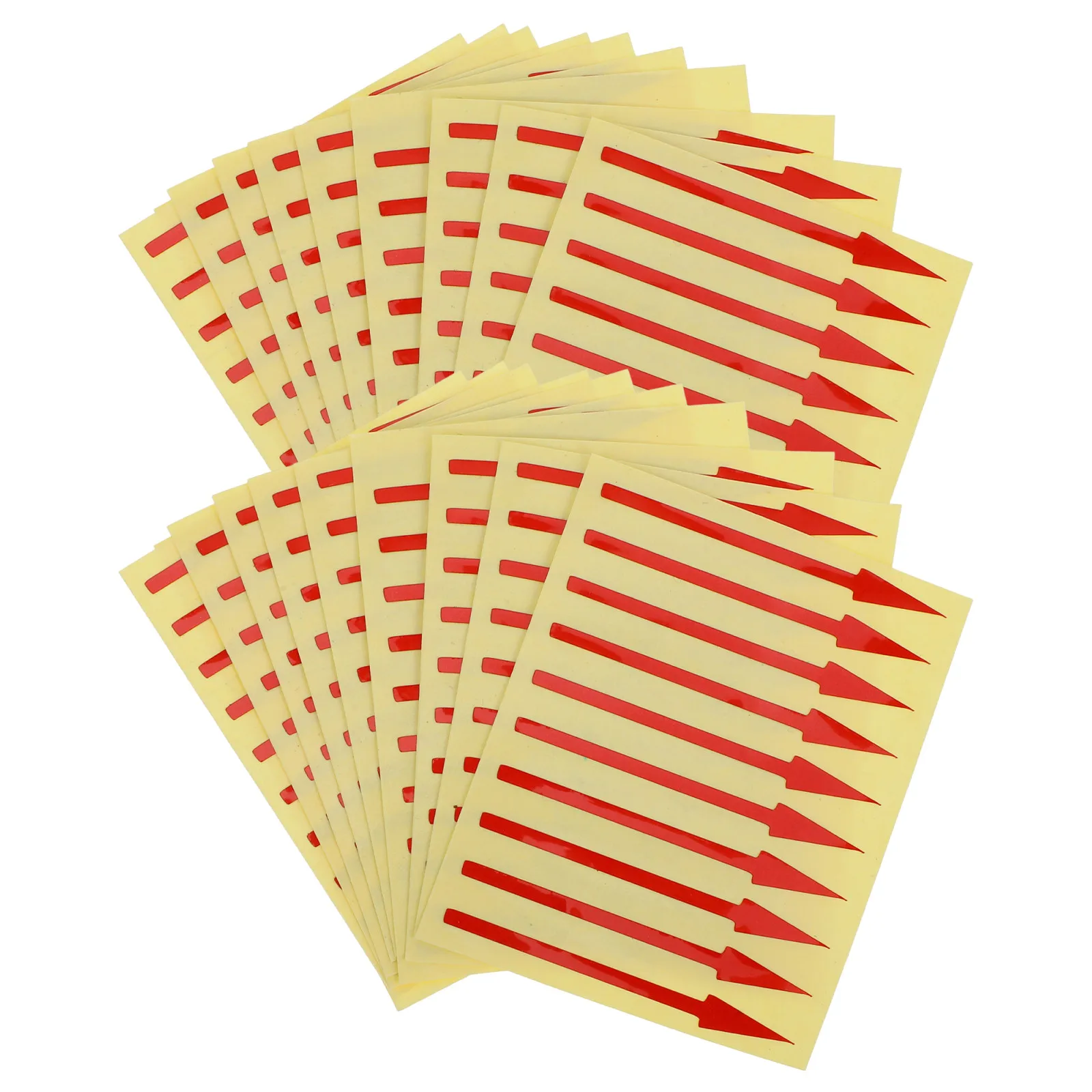 200Pcs Red Waterproof Pressure Gauge Arrow Indicator Stickers Self Adhesive Reflective Instrument Panel 2 Inch