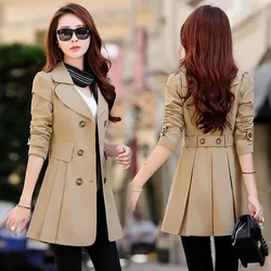 Trenchcoat Frauen Zweireiher Trenchcoat Frauen koreanische schlanke mittellange Mantel Wind jacke Frühling und Herbst neue Jacken