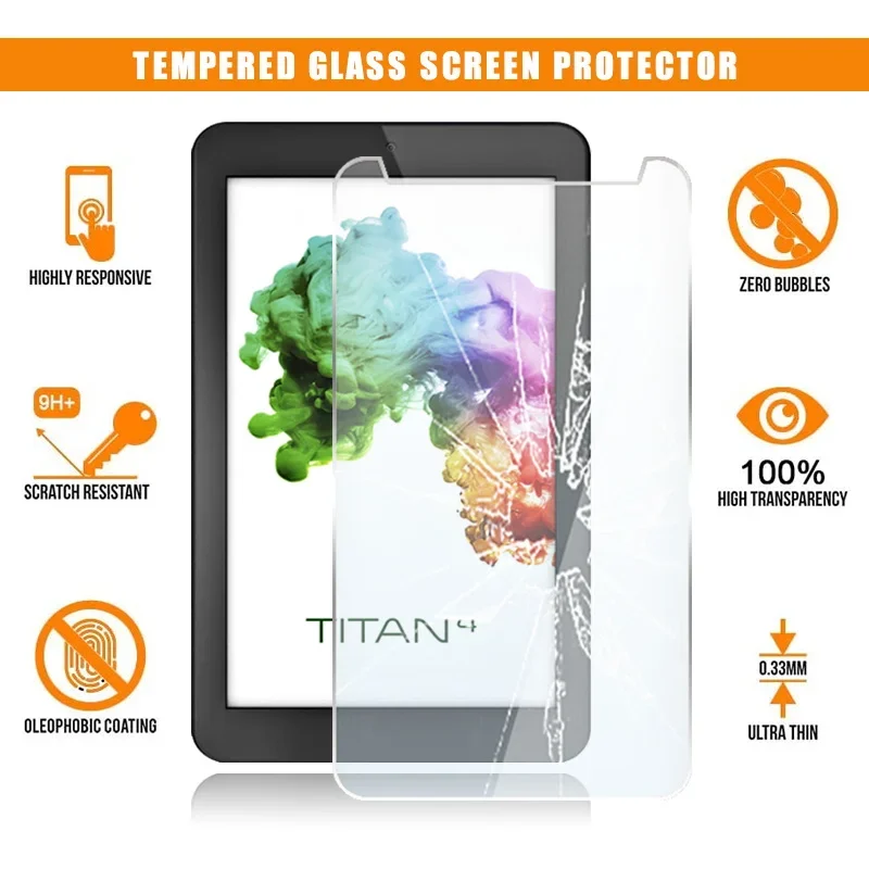 

Screen Protector for HipStreet Titan 4 7Inch Tablet Tempered Glass 9H Premium Scratch Resistant Anti-fingerprint Film Cover