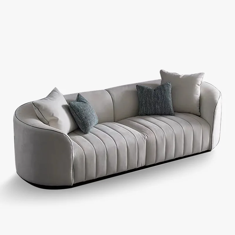 

Italian minimalist curved fabric sofa, designer Internet celebrity light luxury leisure villa size living room sofa