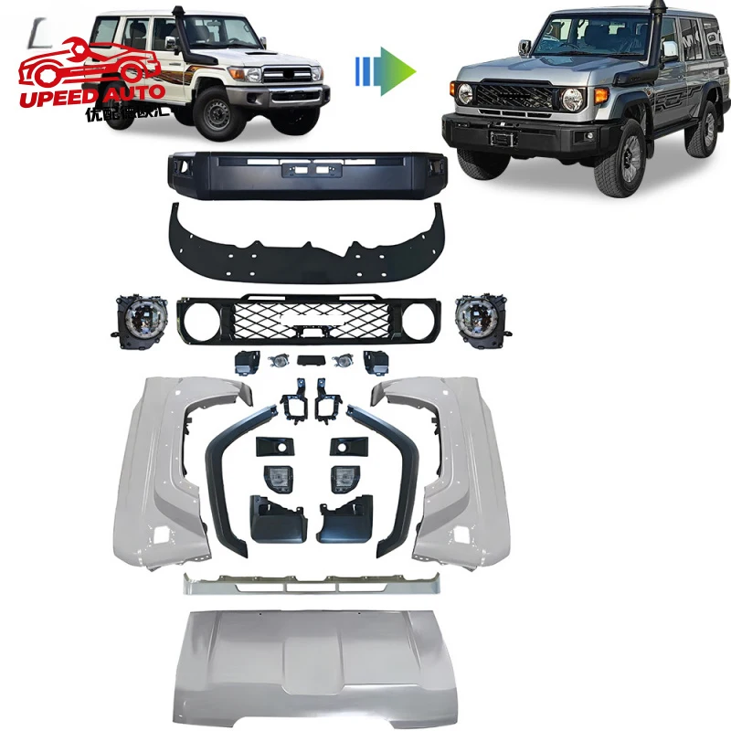 

Suitable for Land Cruiser LC76, upgrade to 2024 body kit including hood and fenders