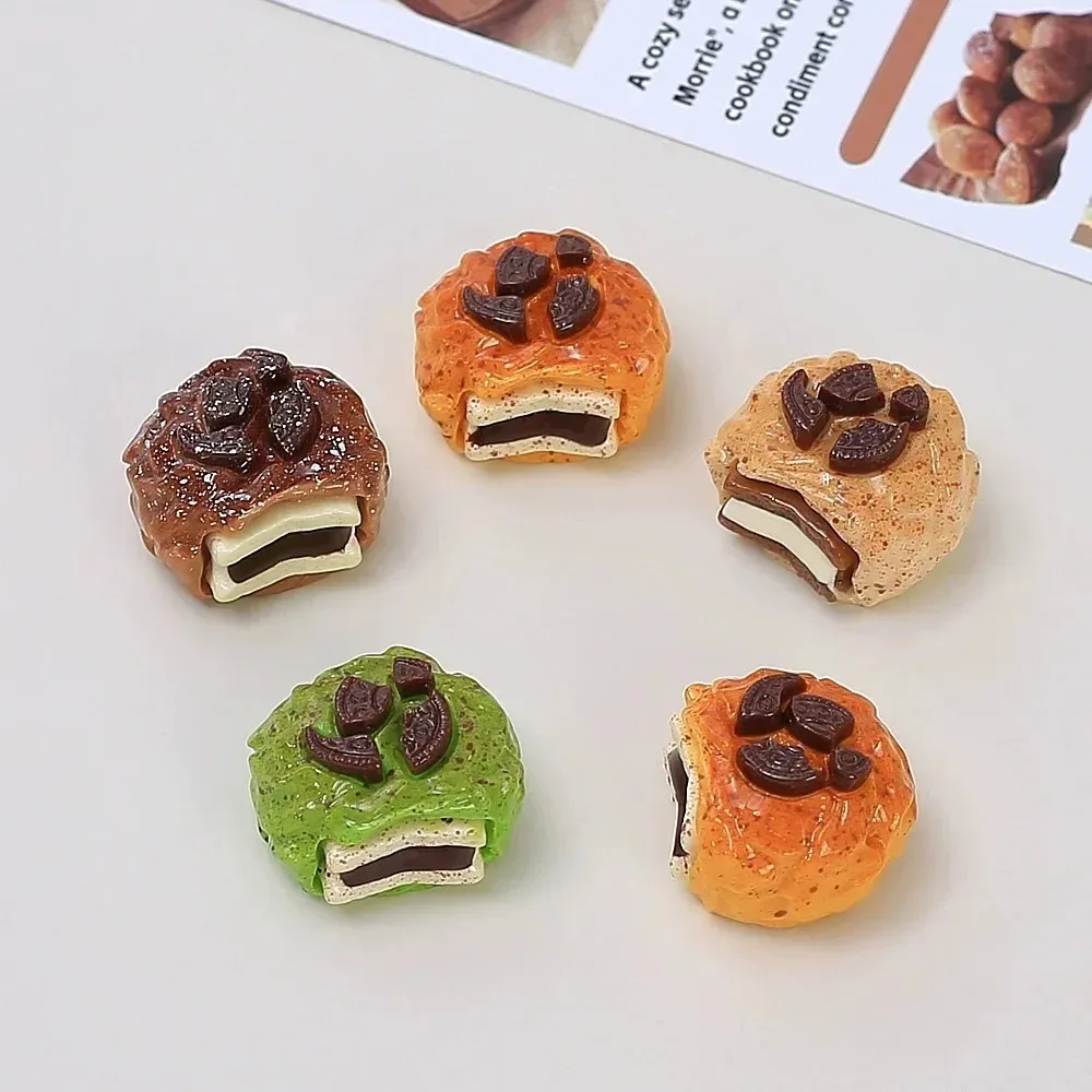 10Pcs/Lot Mini Fruit Cream Cake Resin Flat‑Back Cabochons Simulation Dessert Ornaments For Hairpin Scrapbooking DIY Home Decor