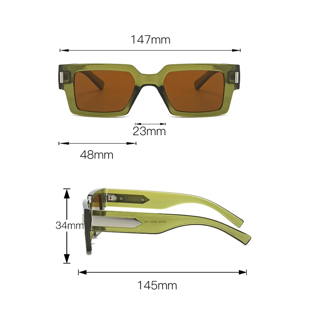 Fashion Square Vintage Polarized Sunglasses Men Women Retro Driving Fishing Luxury Brand Designer Sun Glasses UV400 Eyewear