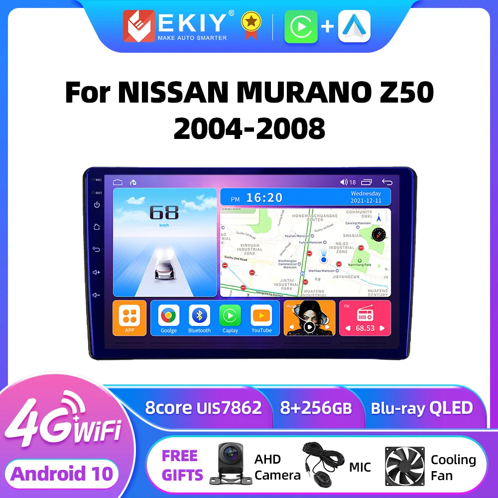 

EKIY T7 Android 10 Car Radio For NISSAN MURANO Z50 2004-2008 Multimedia Video Player Carplay Auto Stereo Navi GPS No 2din DVD