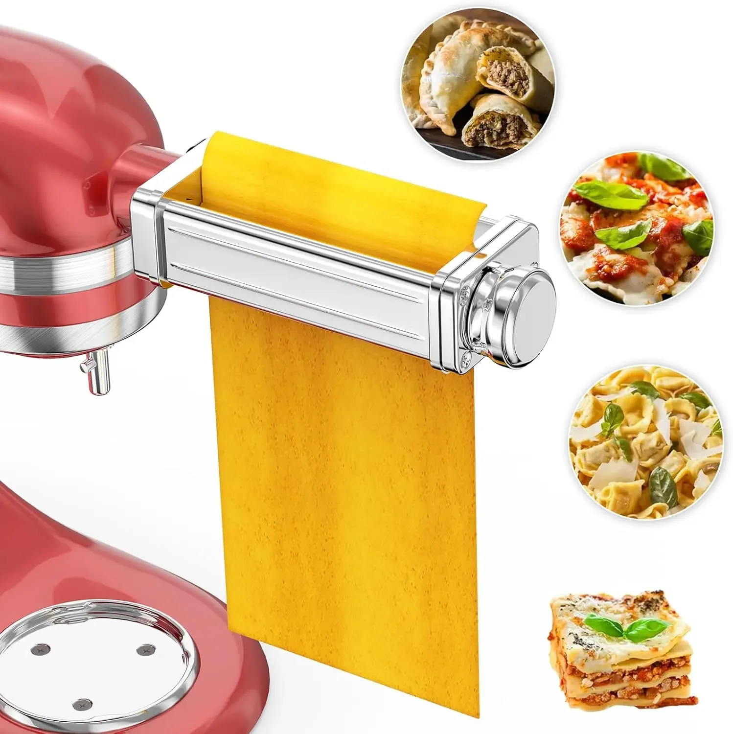 Stainless steel Pasta Maker Attachments for all KitchenAid Stand Mixer, Pasta Sheet Roller