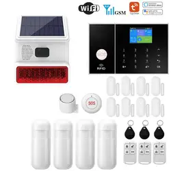 GSM Alarm System Tuya Wifi 2GSecurity Alarm System 433MHZ Works With Alexa Home Burglar Motion Detector Smoke Door Window Sensor