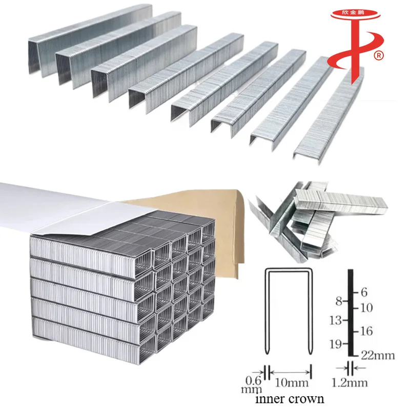 

10J Series Nails 5000pcs/Box Fine Wire Staple Pins Length 6mm/8mm/10mm/13mm/16mm/19/mm/22mm for Sofa Furniture Nail Tools