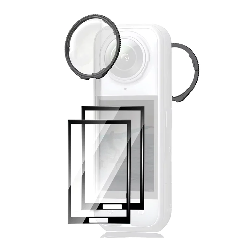 

-A95Z For Insta360 X5 Camera Accessories 2-In-1 Optical Glass Lens Guards & HD Full Coverage Screen Protector Kit