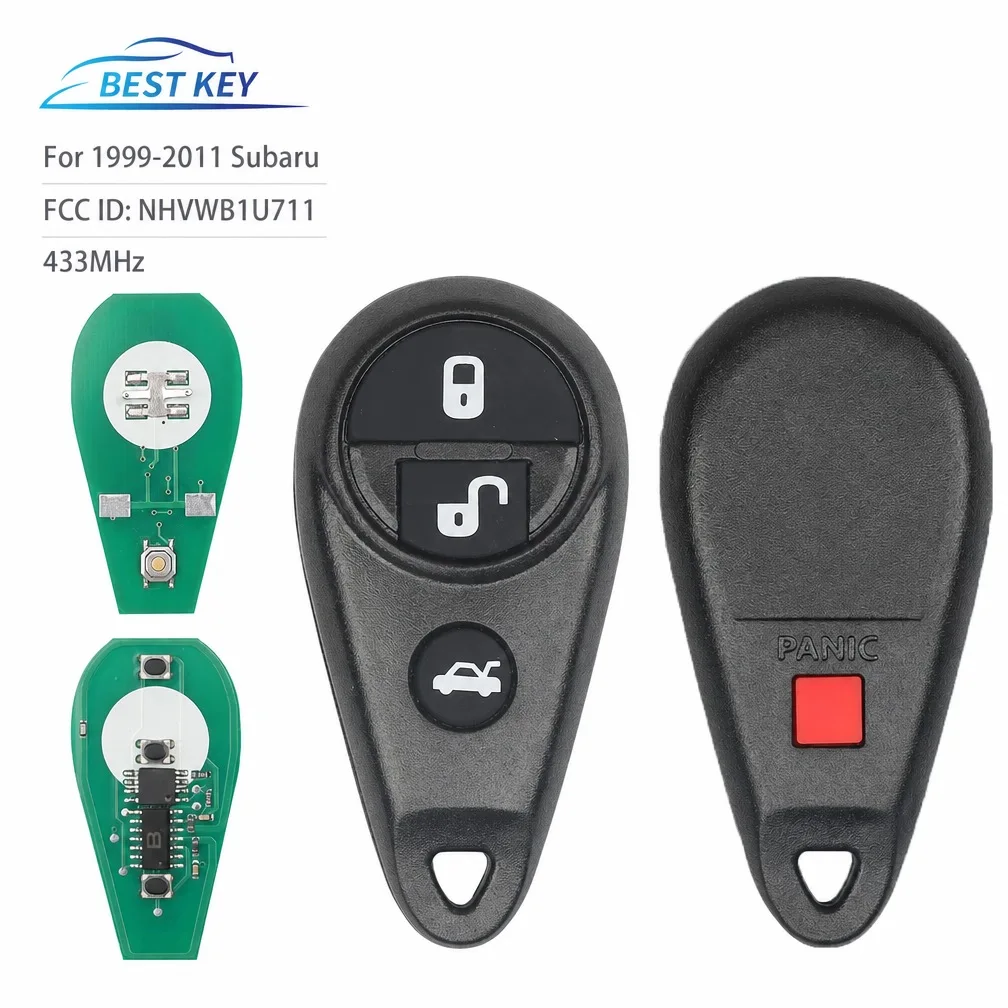 433MHz Remote Control Smart Car Key NHVWB1U711 for Subaru Forester Impreza Legacy Outback Tribeca WRX 1999-2009