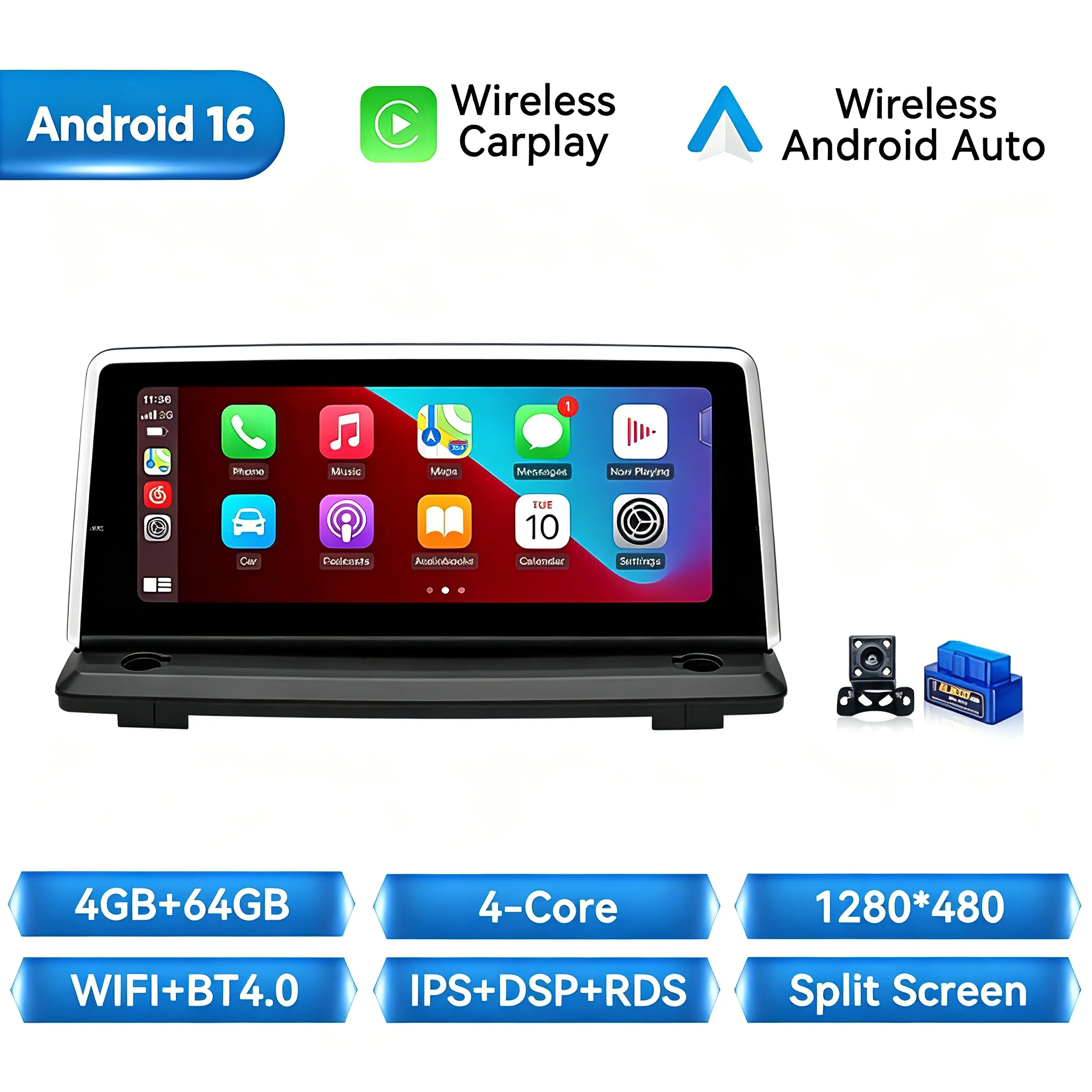 Draadloze Carplay Autoradio Speler Voor Volvo XC90 2007-2013 Android 14 Multimedia 8G + 128 GB GPS Navigatie Stereo Multimedia Audio