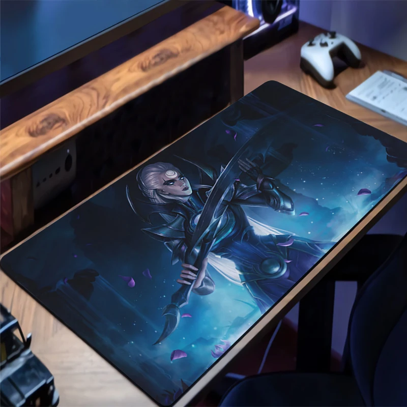 

Mouse Pad Large League of Legends Diana Gamer Keyboard Mat Pads Gaming Desk Protector Laptops Mousepad Deskmat PC Anime Mousepad