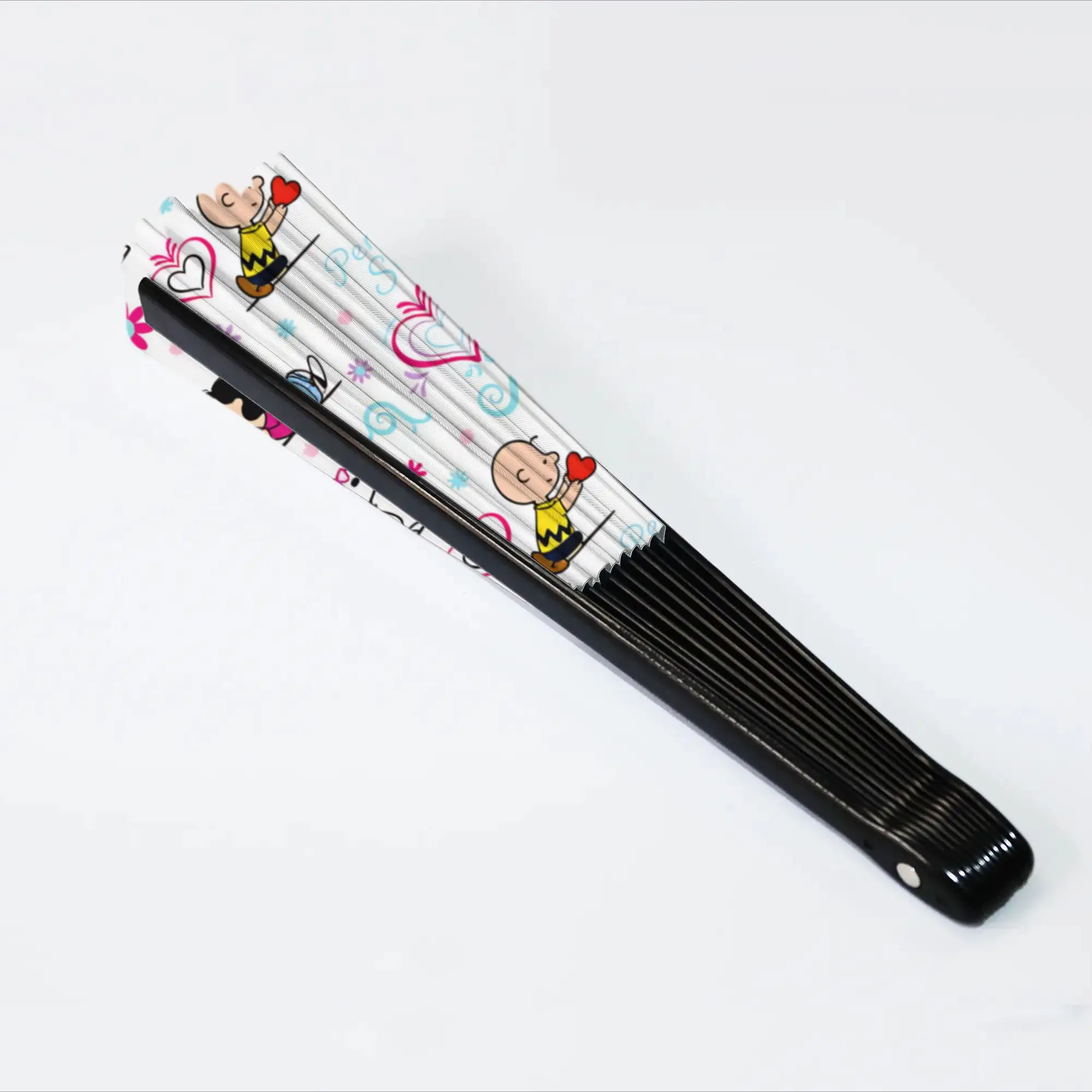 Snoopy Woodstock Cartoon Beagle Folding Hand Fan  Polyester Fabric Fan Funny Summer Accessory Decorative Fans view 4