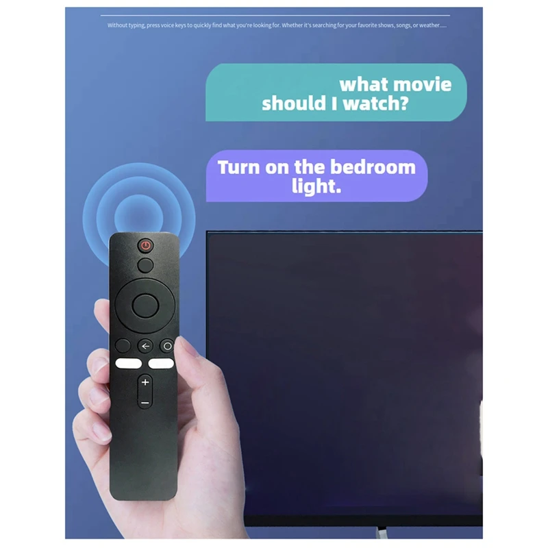 1 Piece Voice Remote Control Black Plastic 14.8X3.6Cm Suitable For Xiaomi MI BOX 3 VER 1 Bluetooth Voice TV Box