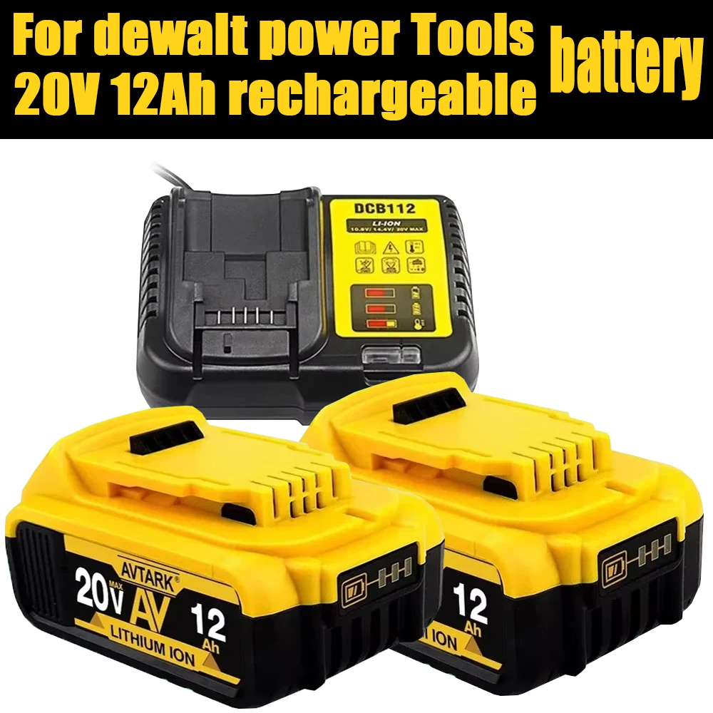 

2024 Upgrade DCB200 20V 6000mAh Battery , charger For Dewalt DCB184 DCB200 DCB182 DCB180 DCB181 DCB182 DCB201 Tools Battery