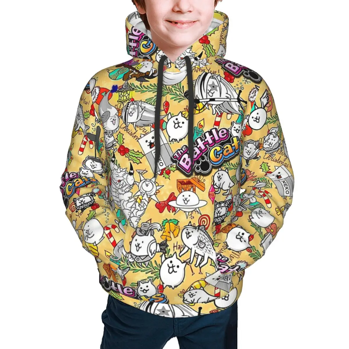 Battle Cats Teen hooded sweate Hoodie Sweatshirt Boys Girl Children Clothes