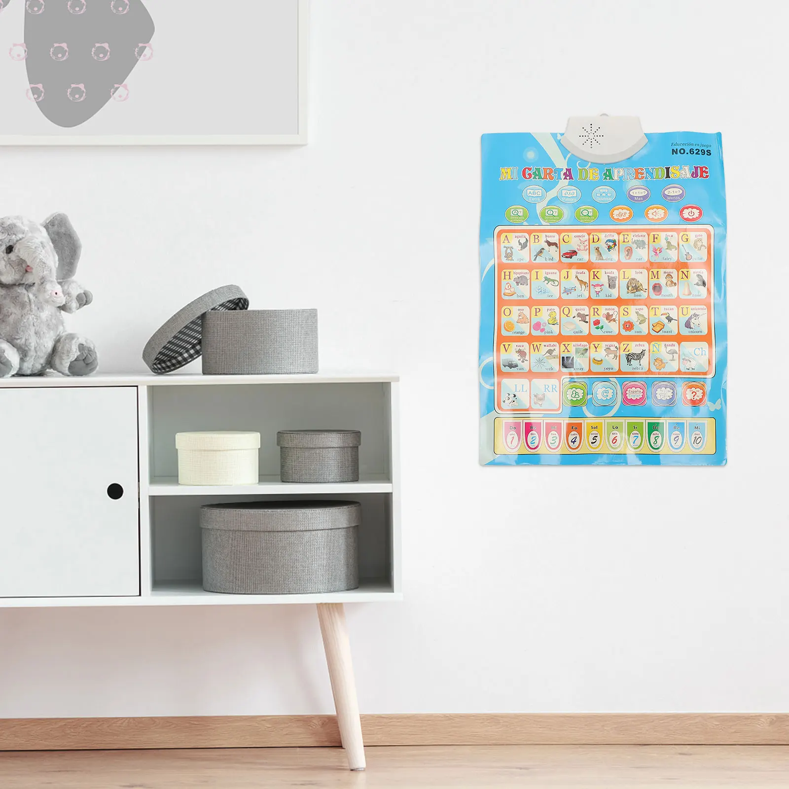 

Bilingual Kids Talking Poster Interactive Educational Toy Spanish and English Learning Chart