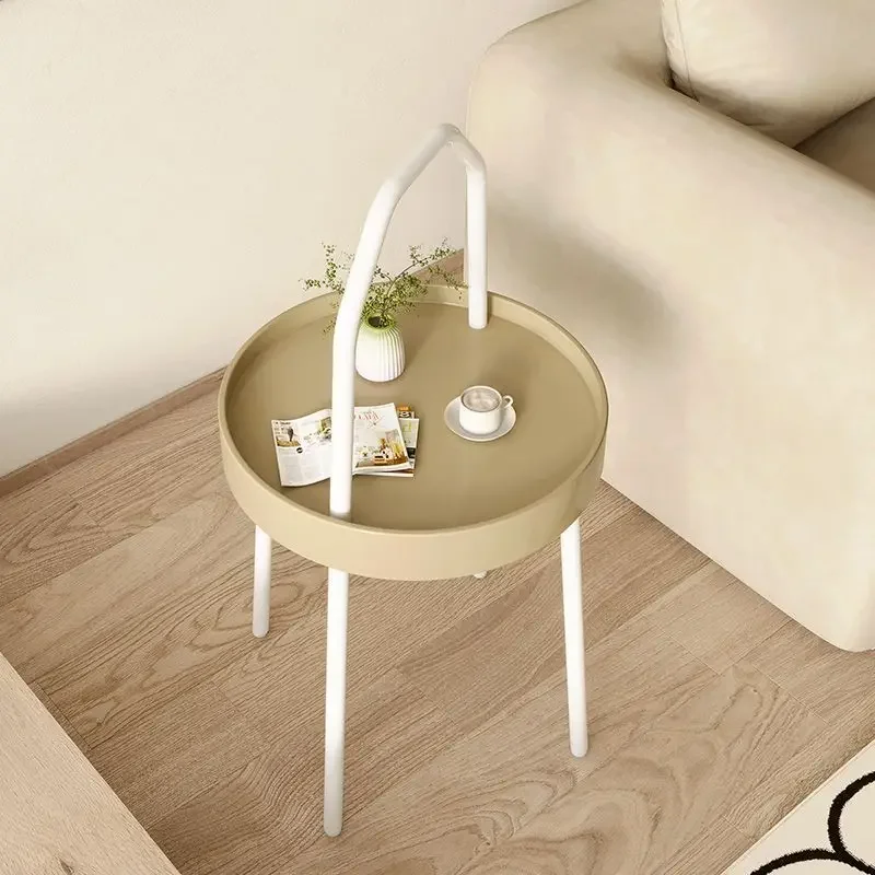 

Corner Small Tea Tables Simple Modern Living Room Furniture Small Coffee Table Bedside Tables Mesas Iron Legs Plastics Mesa