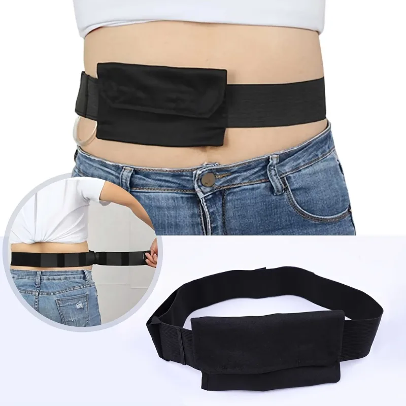 Adjustable Abdominal Belt Catheter Fixation Device Back Support Therapy Peritoneal Dialysis Waist Belt Catheter Protector
