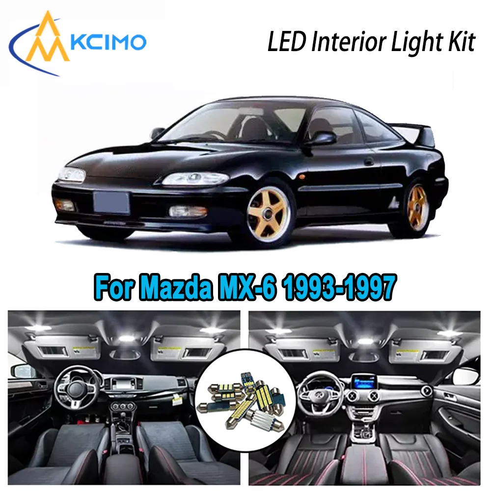 

High-Quality LED Interior Kit for Mazda MX-6 1993-1997 1994 1995 1996 Premium Error-Free Dome Map Trunk Automotive Lamps