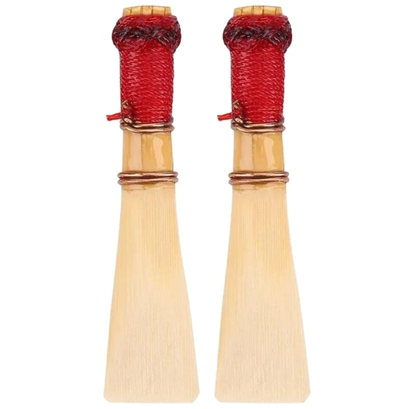 2 Pieces Reed Whistle Bassoon Reed Natural Bassoon Reeds with Clear Protective Case Wind Musical Instrument Accessories