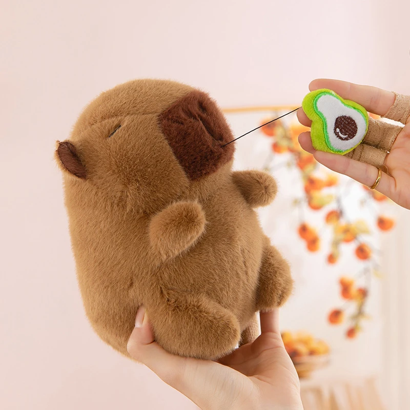 1-3 قطعة الأفوكادو سنوت كابيبارا ألعاب من نسيج مخملي لطيف كابيبارا الفاكهة دمية تمتد المخاط مضحك رقيق هدية Kawaii الحيوانات المحشوة ديكور المنزل #4