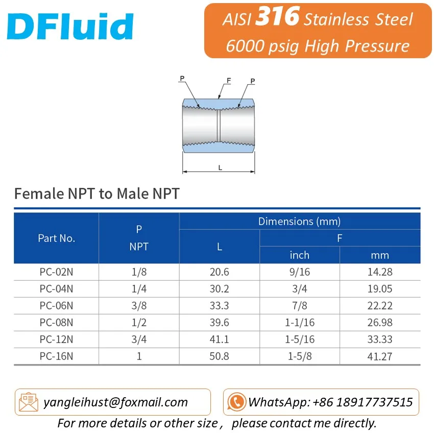 1 pz femmina NPT BSP BSPT giunto esagonale 1/8 \