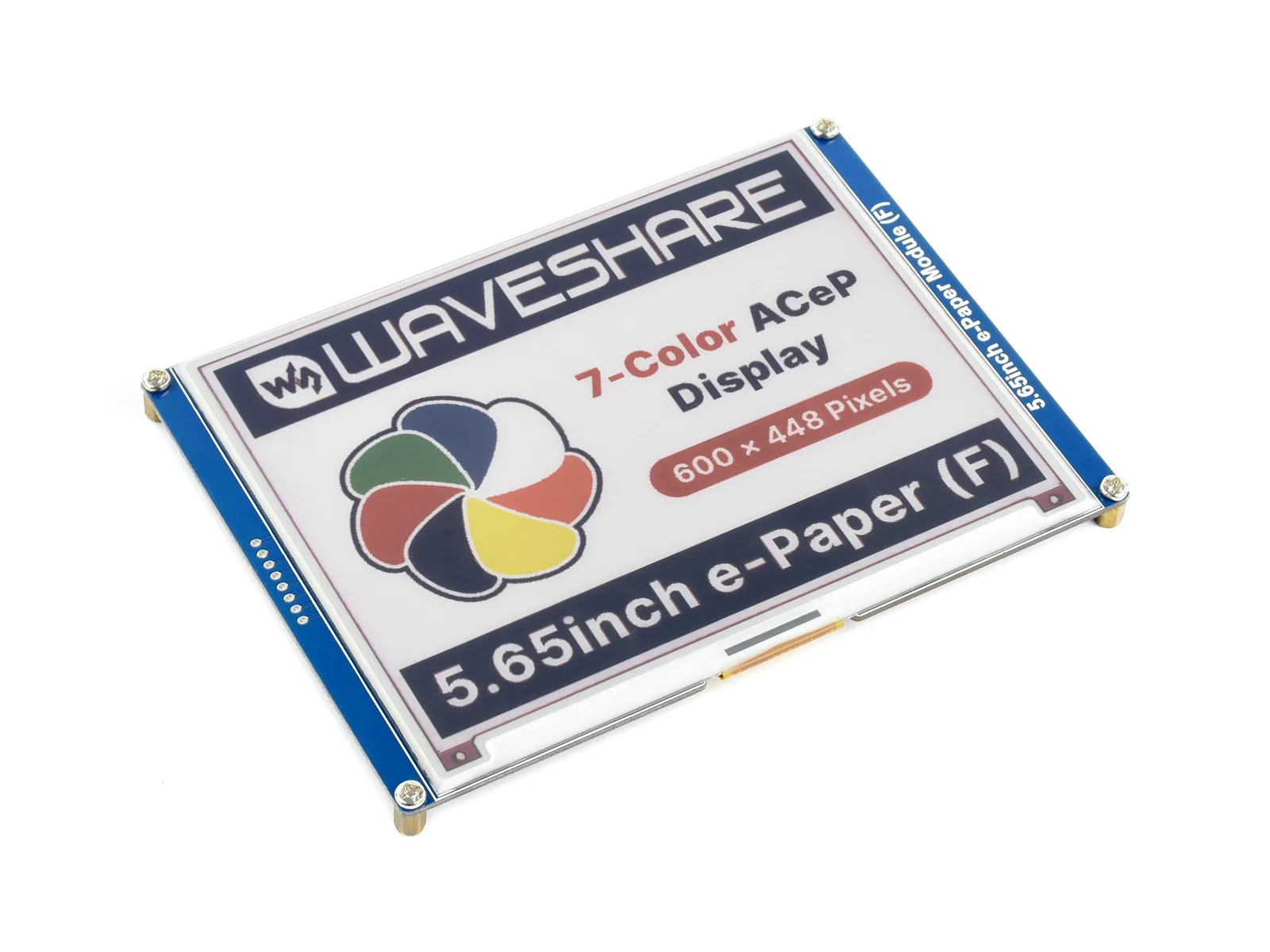 Waveshare 5.65inch Colorful E-Paper E-Ink Display Module, 600×448 Pixels, ACeP 7-Color, Low Power Consumption, Wide Viewing