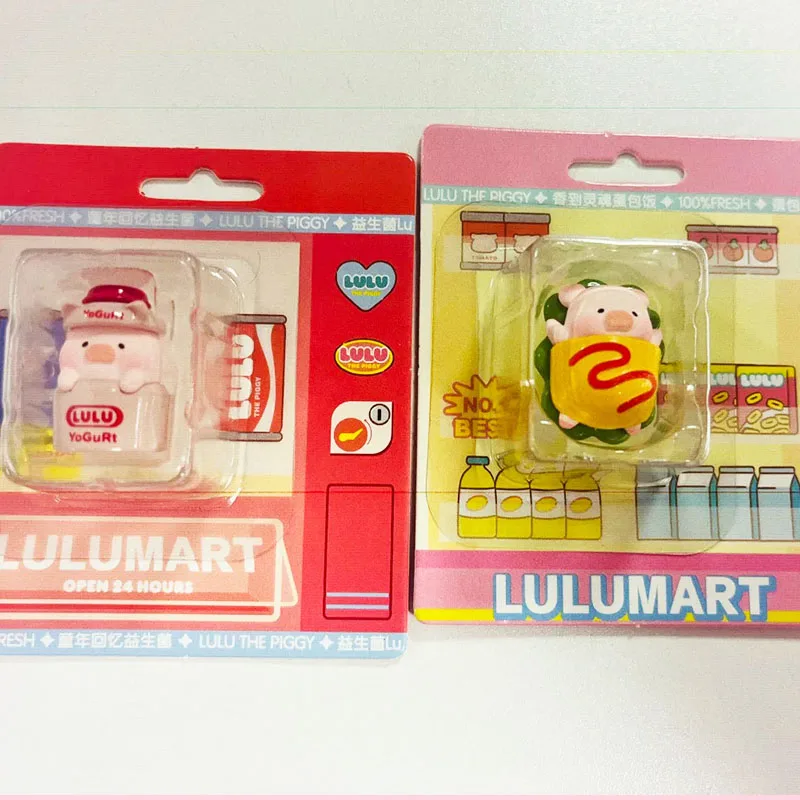Lulu The Piggy Action Figure Lulumart Series Hangende kaarthangers Leuke volwassen popcollectie Creatief model speelgoedcadeau voor vriend