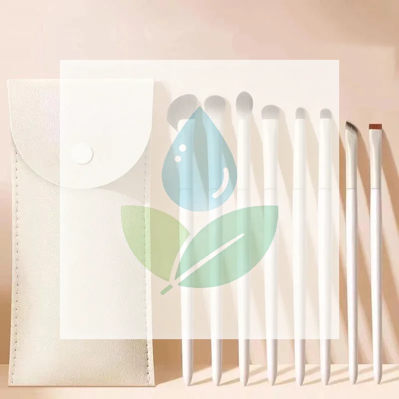 5/8/10Pcs Natural Eye Makeup Brushes Set Hypoallergenic Detail Eyeshadow Brush for Sensitive Skin User