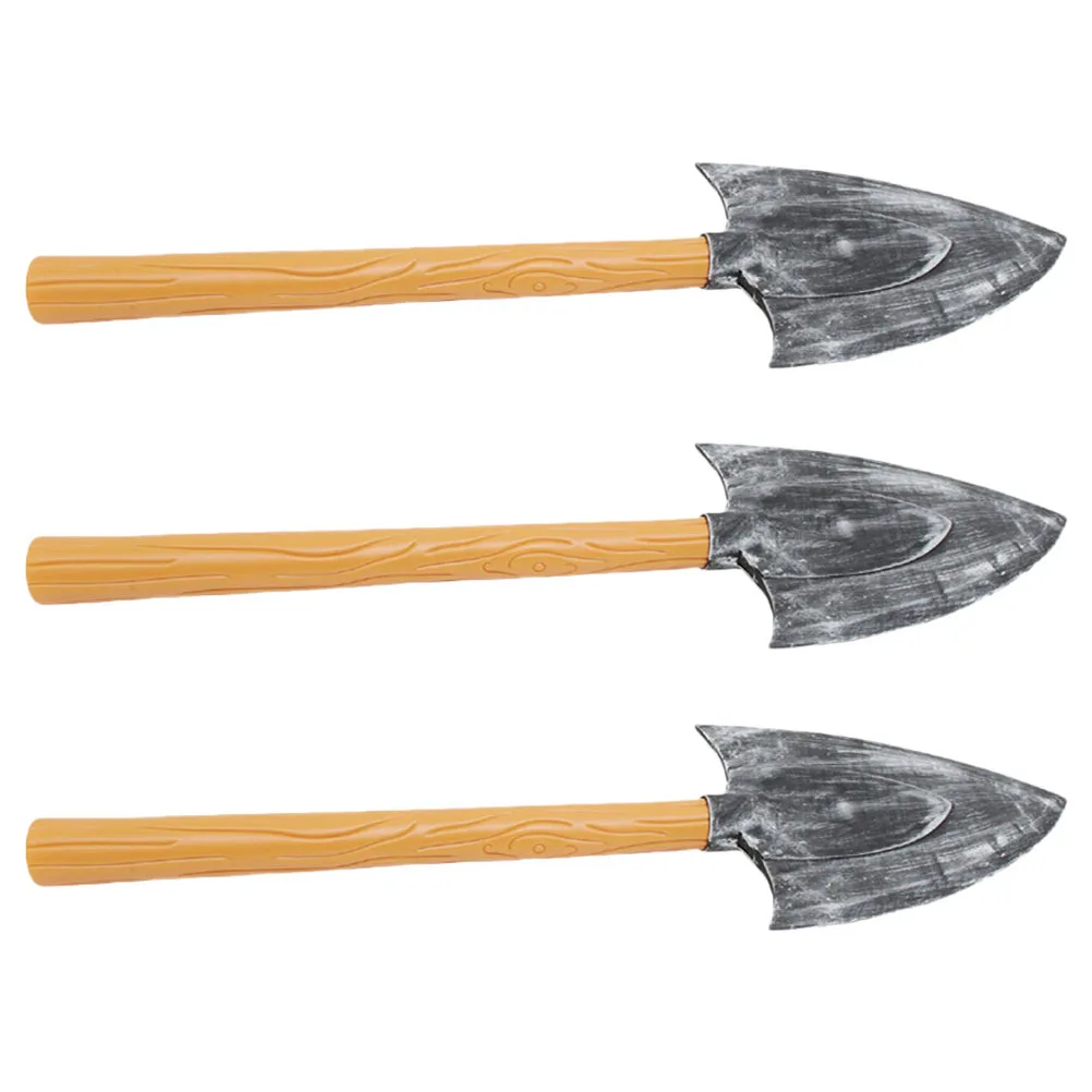 

3pcs Halloween Dwarf Shovel Prop Foam Pickaxe Set For Party Stage Performance Costume Accessories Decorative Garden Tools Fake